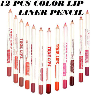 YAWI Waterproof Professional Matte Lip Liner Pencil, Matte Finish, 12 - Multi color(MULTI COLOR)