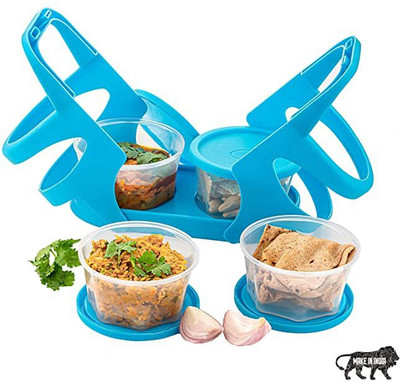 kaushal enterprise Plastic Lunch Box 4 Containers Lunch Box(1 L)