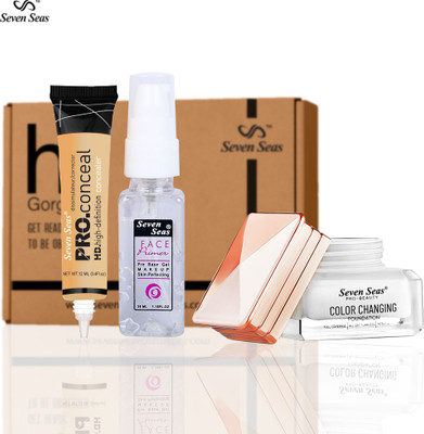 Seven Seas Face Makeup Kit For Dark Skin Tone Daily Use Makeup Combo Pack