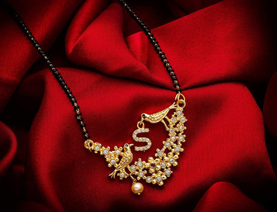 RADHE ENTERPRISE S Letter Diamond Mangalsutra For Women's Brass Mangalsutra Brass Mangalsutra