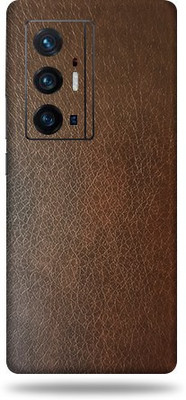 Mclaxa Brown Leather Mobile Back Skin, Brown Leather, Vivo X 70 Pro Plus Mobile Skin(Brown Leather Skin With Super Matte Finish)