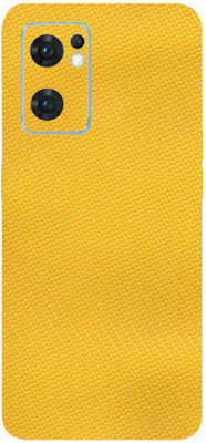 BUGGU Oppo Reno7 5G Mobile Skin(Ultra Super Yellow Carbon Fiber Skin With High Mattte Finish.)