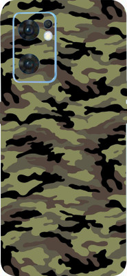 BUGGU Oppo Reno7 5G Mobile Skin(Ultra Super Camouflage Military Green Skin With High Mattte Finish.)