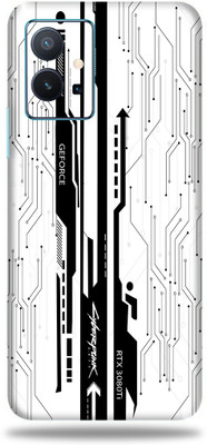 OggyBaba Vivo T1 5G Mobile Skin(White Cyberpunk Multicolor Skin With Ultra Matte Finish)