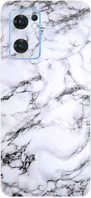 BugguSkin OPPO Reno7 5G, Oppo Reno7 5G Mobile Skin(Ultra Super White Marble Marble Skin With High Matte Finish.)