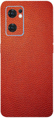 BUGGU Oppo Reno7 5G Mobile Skin(Ultra Super Red Leather Skin With High Mattte Finish.)
