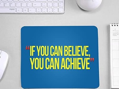 Nilecart Office theme mouse pad motivation quote from Nile cart Mousepad(Blue, Yellow)