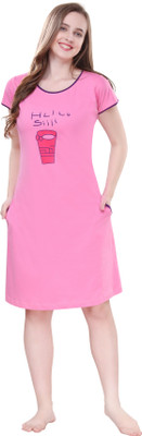 lovenote Women Nightshirts(Pink)