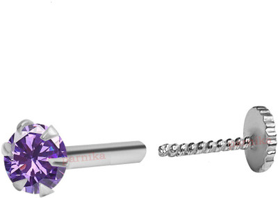Parnika Cubic Zirconia Sterling Silver Nose Stud