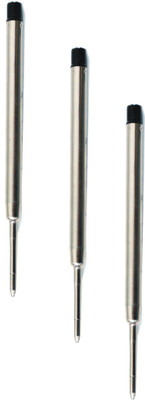 NOZOMI Sheaffer K Medium Point Ball Pen Refill(Pack of 3, Ink Color - Black)