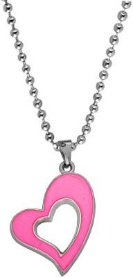 Shiv Jagdamba Valentine Day Lover Special Gifts Lover Couple Love Heart Locket With Chain Sterling Silver Zinc, Metal Locket