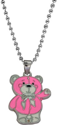M Men Style Panda Animal Teddy Heart Bear Playboy Cartoon Charm Sterling Silver Zinc, Metal Locket