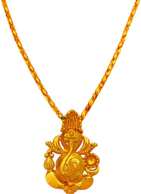 Shiv Jagdamba Shiv Hari Shree Ganesh Ekdant Locket With Chain Gold-plated Brass Locket