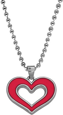 Shiv Jagdamba Valentine Day Lover Special Gifts Lover Couple Love Heart Locket With Chain Sterling Silver Zinc, Metal Pendant