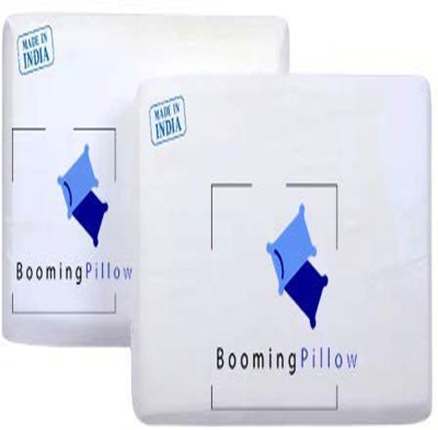 Booming Pillow Polyester Fibre Floral Sleeping Pillow Pack of 2(White)