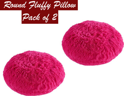 PICKKART Microfibre Solid Cushion Pack of 2(Purple)