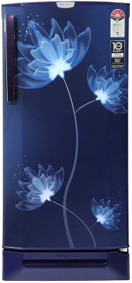 Godrej 190 L Direct Cool Single Door 5 Star Refrigerator with Base Drawer and Intelligent Inverter Compressor(Glass Blue, RD 1905 PTDI 53 GL BL)