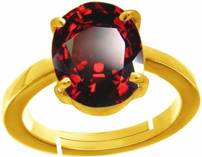 Senroar Brass Garnet Gold Plated Ring