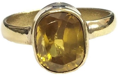 Senroar Brass Citrine Gold Plated Ring