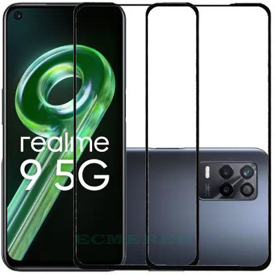 ECMERED Edge To Edge Tempered Glass for Realme 9 5G(Pack of 2)
