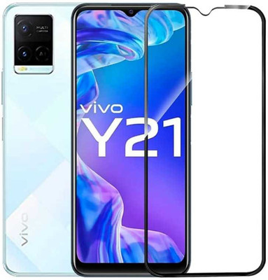Nathaccessories Edge To Edge Tempered Glass for VIVO Y21 / VIVO Y21A / VIVO Y21T / VIVO Y21E(Pack of 1)