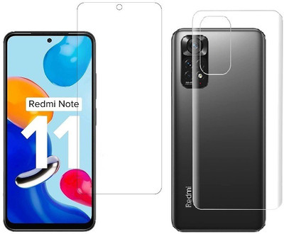 Gtel Front and Back Tempered Glass for Redmi Note 11(Pack of 1)