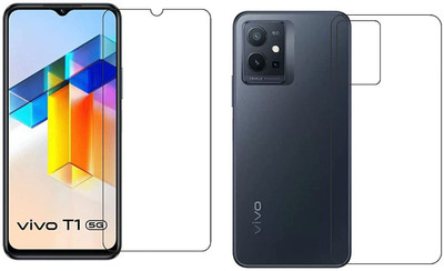 Gtel Front and Back Tempered Glass for Vivo T1 5G(Pack of 2)
