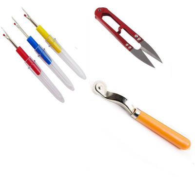 Crafts Haveli 3 Items Combo : 3 Seam Ripper, 1 Tracing Wheel & 1 Thread Cutter Sewing Kit