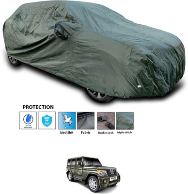 GOSHIV-car and bike accessories Car Cover For Mahindra Bolero (With Mirror Pockets)(Green)