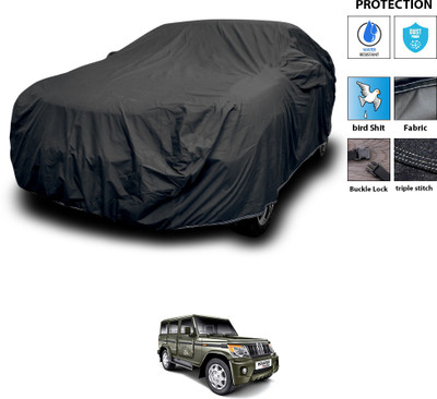 GOSHIV-car and bike accessories Car Cover For Mahindra Bolero (With Mirror Pockets)(Black)