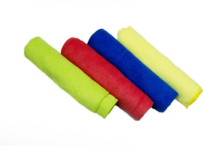 Onlinch Microfiber Vehicle Washing  Cloth(Pack Of 4, 220 GSM)