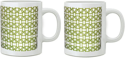 LAOPALA Diva Canopy 320 ml Cup of Tea Coffee Set of 2 Pcs. Opalware Coffee Mug(320 ml, Pack of 2)
