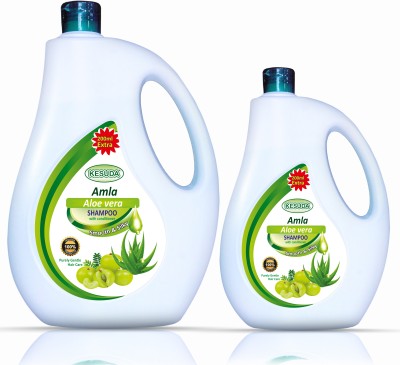 KESUDA Aloevera Amla Shampoo With pure Amla and Aloevera Extract for better hair care and Shiny hair( 1L +500 ml)(1.5 L)