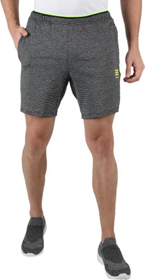 Rock.it Self Design Men Grey Sports Shorts