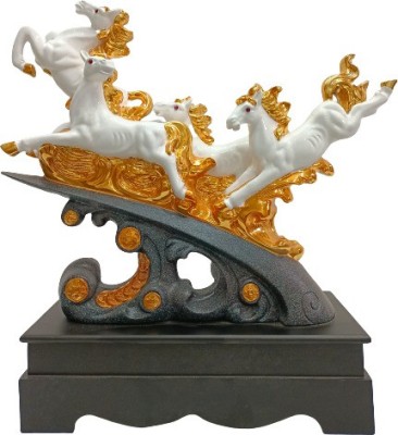 LETSCTCH Decorative Showpiece  -  44 cm(Polyresin, White, Gold, Black)