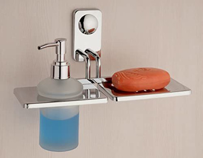 Ferio Soap and Container Stand for Bathroom(Silver)