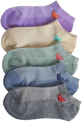 VIPUN Unisex Printed Ankle Length(Pack of 5)
