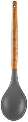 Flipkart SmartBuy Wooden Handle Silicone Nonstick Mixing Spoons, Grey Non-Stick Spatula(Pack of 1)