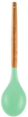 Flipkart SmartBuy Cooking Spoon Kitchen Utensil Set with Wooden Handle, Green Non-Stick Spatula(Pack of 1)