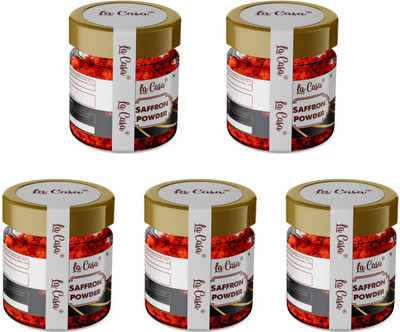 La Casa Saffron Powder | Combo Pack of 5 | Original Kashmiri Kesar Powder |(5 x 1)
