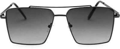 PREMIUM TRADE Retro Square Sunglasses(For Men, Black)