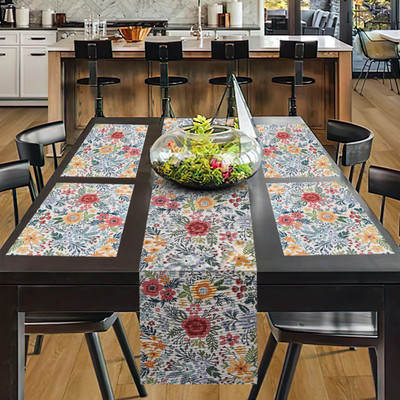 PRAKARTIK Multicolor 180 cm Table Runner(Cotton, Jacquard)