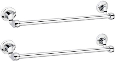 Albatroz Towel Rod/Towel Bar for Bathroom (18 Inch - Chrome Finish) - Pack of 2 18 inch 2 Bar Towel Rod(Stainless Steel, Aluminium Pack of 2)