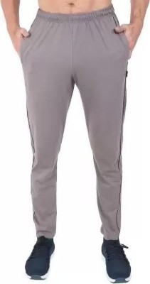 Zeffit Solid Men Silver Track Pants