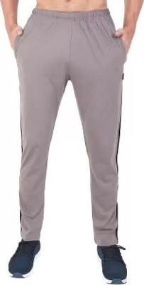 Zeffit Solid Men Silver Track Pants
