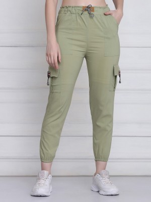 DIMPY GARMENTS Slim Fit Women Light Green Trousers