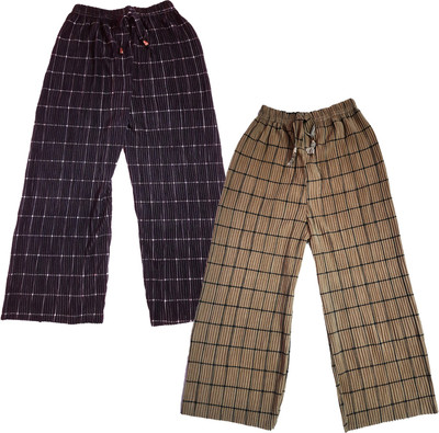 YNA Regular Fit Girls Beige, Black Trousers