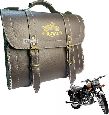 Dhe Best Saddle Bag Brown Leatherette Motorbike Saddlebag
