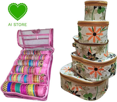 M I STROE KUMKUM & PINK 6 ROLL multipurpose Vanity Box(Multicolor)