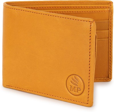 mans prime Men Casual, Formal, Evening/Party, Travel Yellow Genuine Leather Wallet(5 Card Slots)